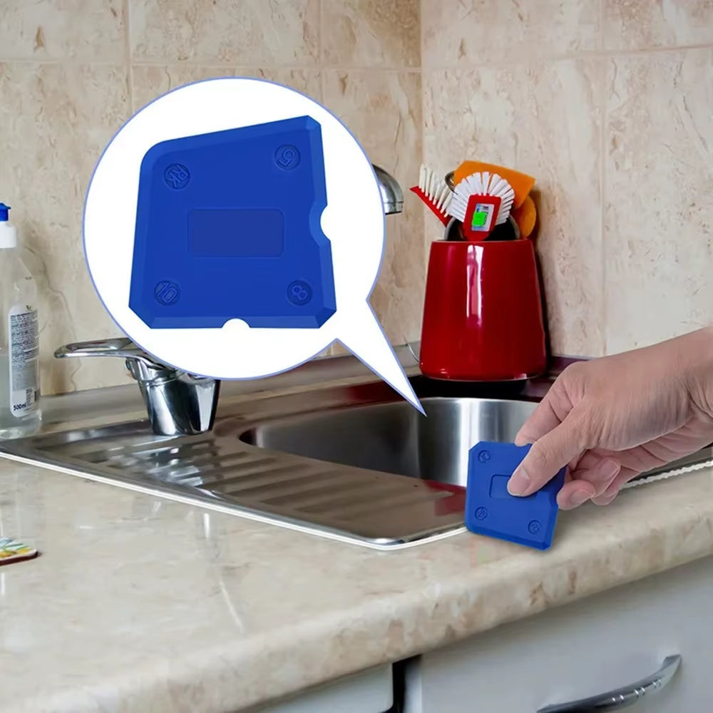 4Pcs Silicone Glass Cement Scraper Home Caulking Tools Home Cleaning Hand Spatula Tool Finishing Grout Filler Sealant Spreading