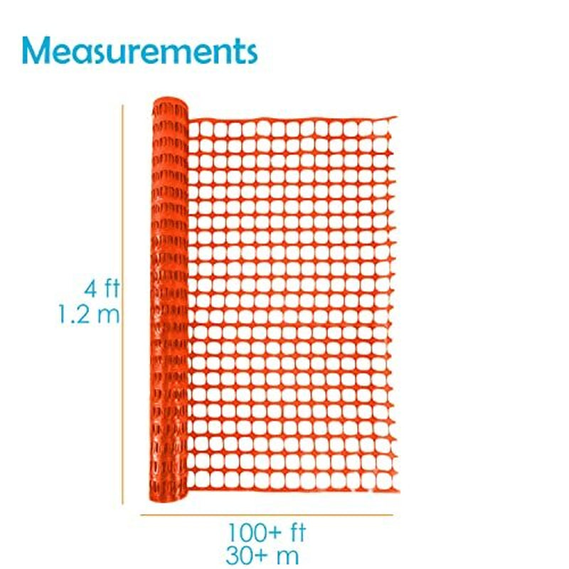 Houseables Plastic Mesh Fence, Construction Barrier Netting, Assorted Colors
