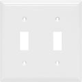 Double Wall Plates Cover, 2 Gang, Light Switch Cover, 0.32" X 4.47", Outlet Covers, Screws Included, White, 44756