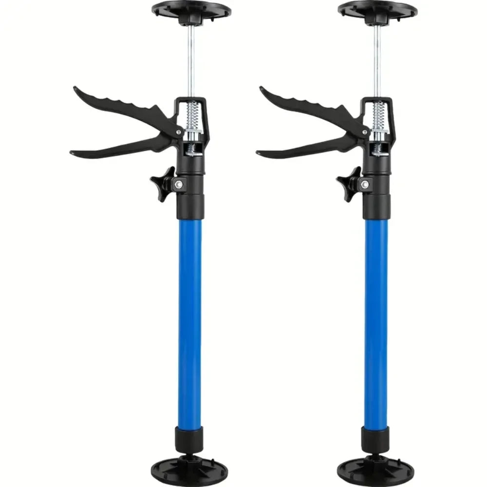 2Pcs Labor-Saving Telescopic Steel Support Rod Cabinet Jack Drywall Construction Tool Extensible Non-Slip Hand Lifting Jack Too