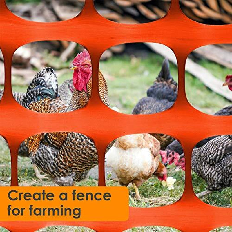Houseables Plastic Mesh Fence, Construction Barrier Netting, Assorted Colors