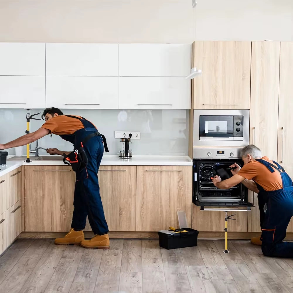 2Pcs Labor-Saving Telescopic Steel Support Rod Cabinet Jack Drywall Construction Tool Extensible Non-Slip Hand Lifting Jack Too